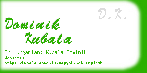 dominik kubala business card